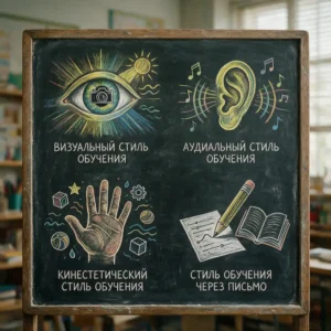 Стили обучения: схема на школьной доске